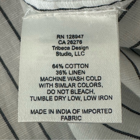 NILI LOTAN Loria Tunic Shirt Dress WITH ORIGINAL TAG Linen Cotton Stripe Size M - Picture 14 of 16